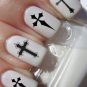 50 Gothic Crosses Nail Art PROFESSION Results Waterslide Decals - Not Stickers