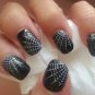 29 WHITE SPIDER WEB Nail Art Tips - Professional Waterslide Decals -Not Stickers