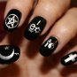 7 SETS of Silver COEXIST Nail Art - Salon Results Silver Waterslide Decals