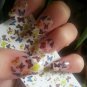 TINY MIXED BUTTERFLIES Nail Art Decals Full Nail Long and Short SALON QUALITY