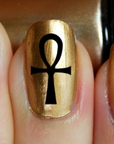 74 DECALS Ankh Symbols Egyptian Cross - Wiccan - Nail Art Wraps Water Slide Tran