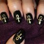56 GOLD ANKH Crux Ansata EGYPTIAN Cross - Nail Art Decals - Professional Results