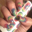 TIE DYE Nail Art Decals - Full Nail Long and Short -SALON RESULTS Waterslide
