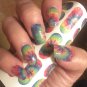 TIE DYE Nail Art Decals - Full Nail Long and Short -SALON RESULTS Waterslide