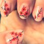 45 RED CHERRY BLOSSOMS - Waterslide Decals - Taoism Chinese Zen Nail art