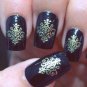 60 Metallic GOLD LACE DAMASK Nail Art Decals - Professional Results Waterslide