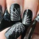 29 SILVER SPIDER WEB TIPS Nail Art - Waterslide Decals Not Stickers HALLOWEEN