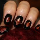 60 Metallic RED LACE DAMASK Nail Art Decals - Professional Results Waterslide