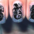 MERMAIDS and SEAHORSES Nail Art (MM1) Waterslide Decals - Not Stickers or Vinyl