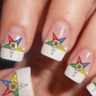 45 ORDER of EASTERN STAR Nail Art Decals (OE1) Waterslide Transfer Stickers OES
