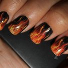 REAL FLAME Nail Art (FMR) Harley / Hunger Inspired Full Nail Decals not stickers