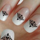 BLACK LACE DAMASK Nail Art TIP Nail Art (DMT) Quality Waterslide Decals