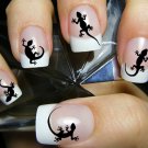 GECKOS Nail Art Decals (GKB) LIZARDS TROPICAL - Waterslide Decals - Not Stickers