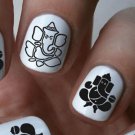 GANESH Nail Art (GN1) Hindu Meditation Indian - Waterslide Decals - MEGA PACK