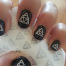 SILVER TRIQUETRA SYMBOL Nail Art Decals (TQS) Waterslide Transfers WICCAN