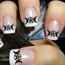 TRIPLE MOONS Nail Art (TMB) with Pentacle Waterslide Transfer Decals Not Sticker