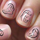 MOTHER and CHILD Baby Shower Nail Art (MCB) Decals Waterslide - Not Stickers