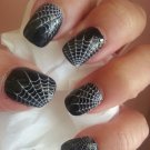 WHITE SPIDER WEB Nail Art Tips (WTW) Waterslide Decals - Not Stickers or Vinyl