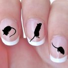 60 GERBILS Gerbil Nail Art Silhouettes (GBL) Water Slide Transfers not stickers