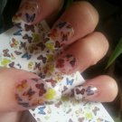 TINY MIXED BUTTERFLIES Nail Art (BFF) Full Nail Wrap Waterslide Decals