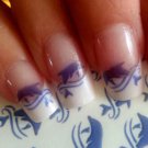 DOLPHIN Nail Art (DLB) Blue Dolphins in Waves - WaterSlide Transfer Decals