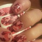 PINK CAMO Nail Art Decals (CM3) Camouflage Full Nail WRAPS Waterslide Decals