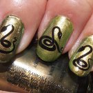 Black SNAKES Nail Art (SNB) Water Slide Transfer Decals Not Stickers or Vinyl