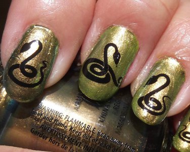 Black SNAKES Nail Art (SNB) Water Slide Transfer Decals Not Stickers or Vinyl