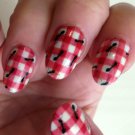 PICNIC with ANTS Nail Art Wraps (ANT) Red Plaid Check Full Nail Water Transfers