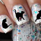 BLACK CATS Nail Art Quality Waterslide Decals (BC1) - Not stickers or Vinyl