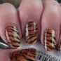 Realistic TIGER Nail Art STRIPES Full Nail Decals (TGR) Animal Print WATERSLIDE