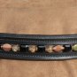 WARMBLOOD size Black Padded Leather Dressage/English Beaded BrowBand - Copper