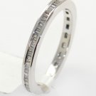 0.50 Carat Baguette Cut Diamonds Full Eternity Wedding Ring in 9K White Gold