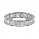 1 Carat Baguette Cut Diamonds Full Eternity Wedding Ring in 18K White Gold