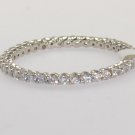 0.55CT ROUND  DIAMONDS FULL ETERNITY WEDDING RING BAND,9k WHITE GOLD,HALLMARKED