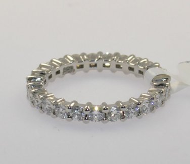 G/SI 1.40ct Round Brilliant Cut Diamond Full Eternity Wedding Ring in Platinum
