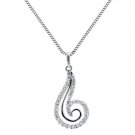 0.30ct F/VS Round Brilliant Cut Diamond Pendant & 16"Chain in 18carat White Gold