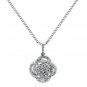 0.48ct F/VS Round Brilliant Cut Diamond Pendant & 16"Chain in 18Carat White Gold