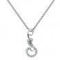 0.18ct F/VS Round Brilliant Cut Diamond Pendant & 16"Chain in 18Carat White Gold
