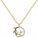 0.26ct F/VS Round Brilliant Cut Diamond Pendant & 16" Chain in 18k Yellow Gold