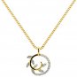 0.26ct F/VS Round Brilliant Cut Diamond Pendant & 16" Chain in 18k Yellow Gold