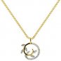 0.26ct F/VS Round Brilliant Cut Diamond Pendant & 16" Chain in 18k Yellow Gold