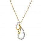 0.50ct F/VS Round Brilliant Cut Diamond Pendant & 16" Chain in 18k Yellow Gold
