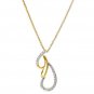 0.50ct F/VS Round Brilliant Cut Diamond Pendant & 16" Chain in 18k Yellow Gold
