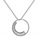 0.50ct F/VS Round Brilliant Cut Diamond Pendant & 16" Chain in 18k White Gold