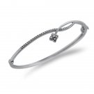 Brand New VS 0.30ct Round Brilliant Cut Diamonds Bangle in Solid 18K White Gold