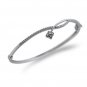 Brand New VS 0.30ct Round Brilliant Cut Diamonds Bangle in Solid 18K White Gold