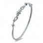 F/VS 0.56ct Round Brilliant Cut Diamonds Bangle,18K White Gold Fully Hallmarked
