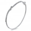 F/VS 0.30ct Round Brilliant Cut Diamonds Bangle in Solid 18K White Gold