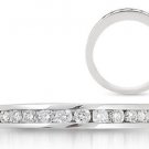 VS 0.30ct Round Diamond Half Eternity 18k White Gold Wedding ring,UK Hallmarked